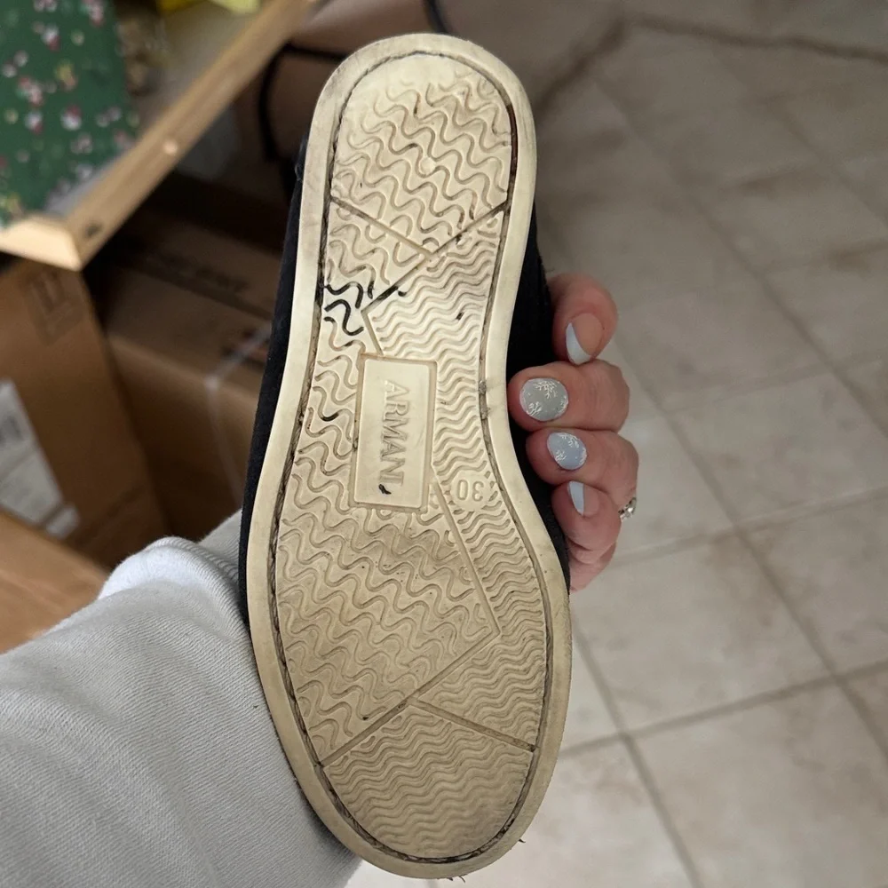 Giorgio Armani Black Kids Dress Shoes